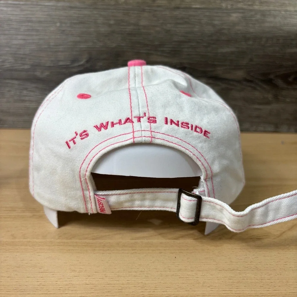 Precept Hat Cap Girls Youth‎ White Pink Golf Golfing Adjustable Kids